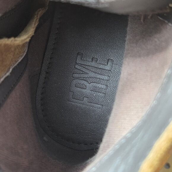 Frye Russell Mens Side Zip Lace Up Tan Leather Suede Boots Size-8.5 FR41606 NWOB main image 10